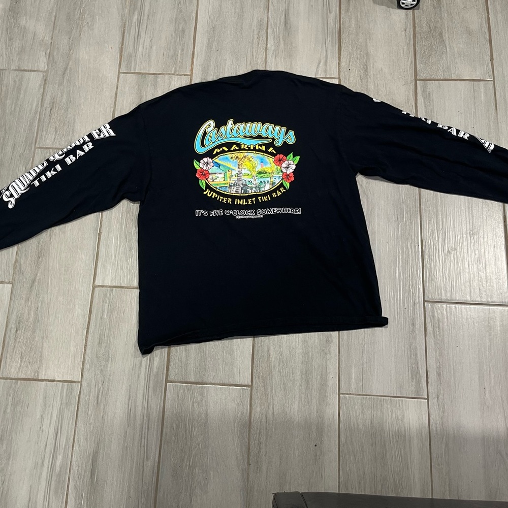 Square Grouper Tiki Bar Long Sleeve Shirt